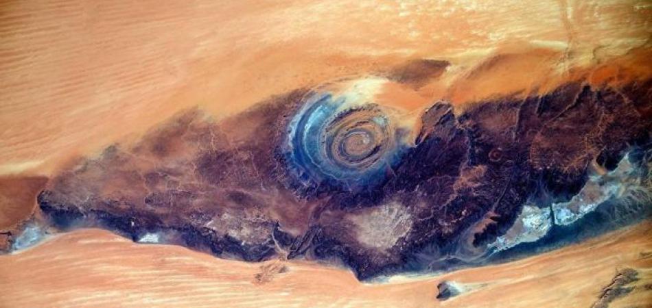 Explore the eye of the Sahara at the west coast known as the Richat Structure