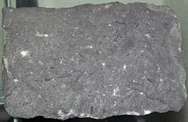 Lamprofiro de camptonita (Mesozoico, 100-200 Ma; Campton Falls, condado de Grafton Lamprofiro de camptonita (Mesozoico, 100-200 Ma; Campton Falls, condado de Grafton