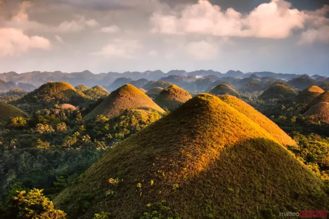 Dramatic light over Chocolate hills, Bohol, Philippines