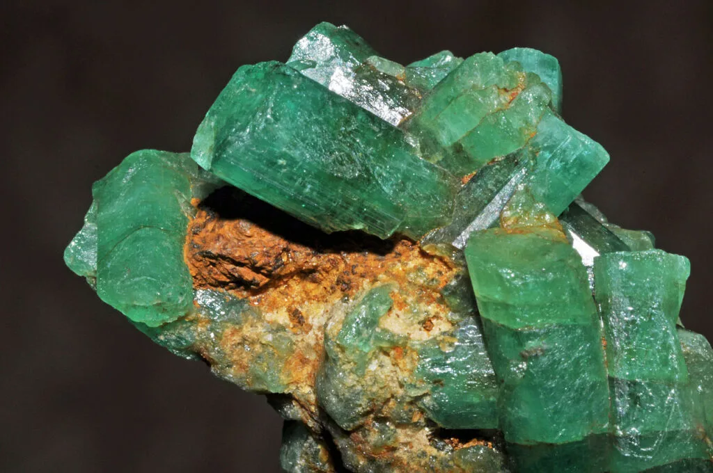 Smaragde, Muzo-Mine, Bergbaugebiet Vasquez-Yacopí, Kolumbien
