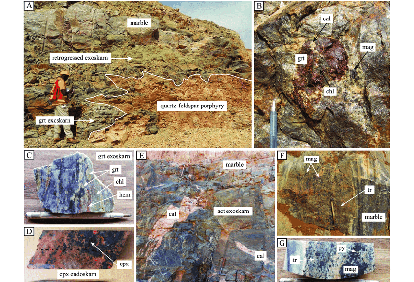 Field-photographs-illustrating-contact-metamorphism-linked-to-emplacement-of-the