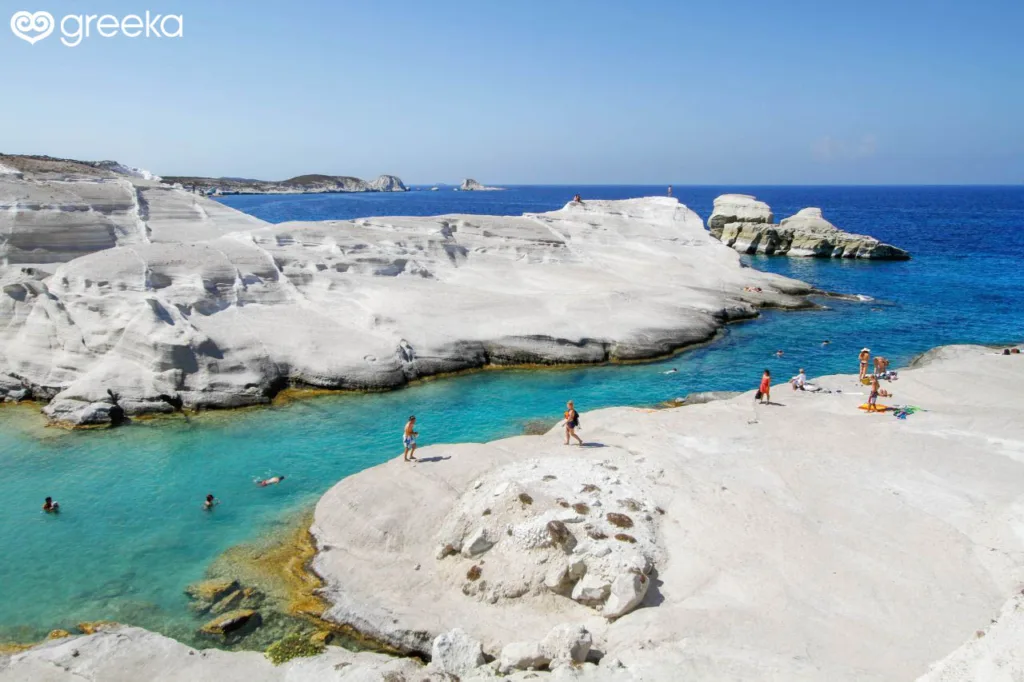 Sarakiniko Beach Milos Greece Geology Science