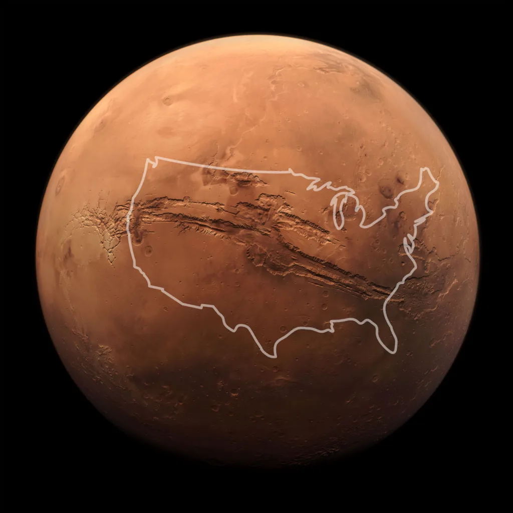 Valles Marineris on Mars: 