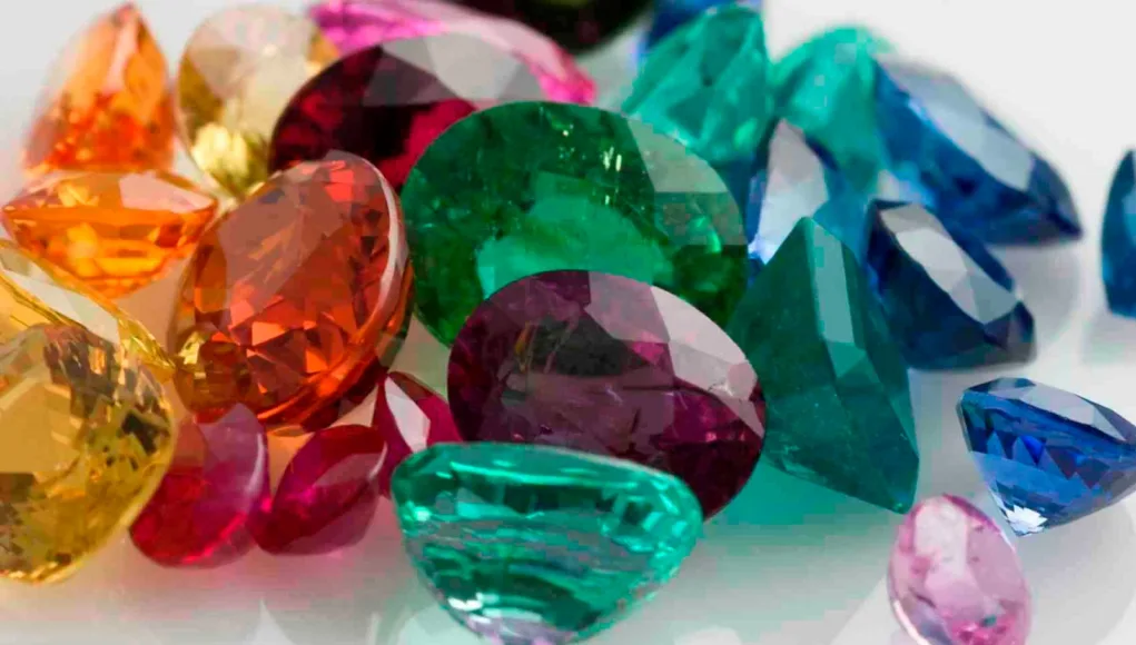 Real gems including sapphires, emeralds, rubies, tanzanite and tourmaline.