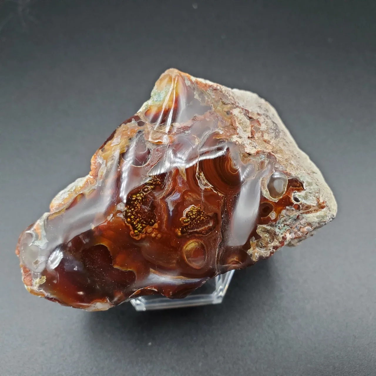 アメリカ産 Fire Agate 標本　1つ What is Fire Agate? Discovery, Properties, and Origins - Geology