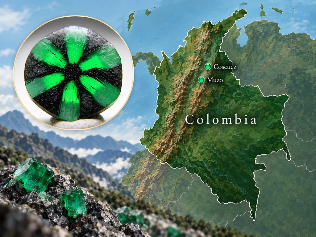 For trapiche emerald, that region is Colombia.