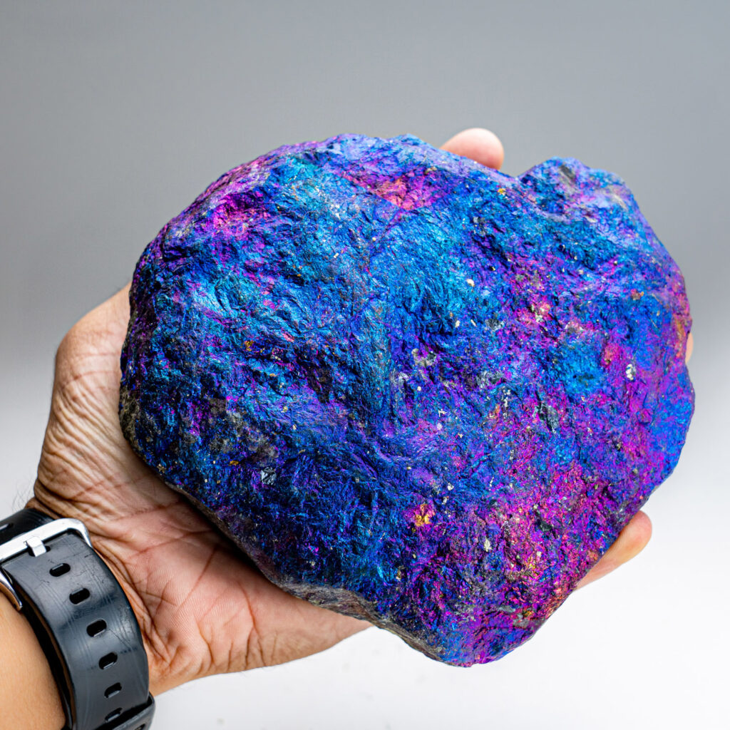Peacock ore, also known as bornite