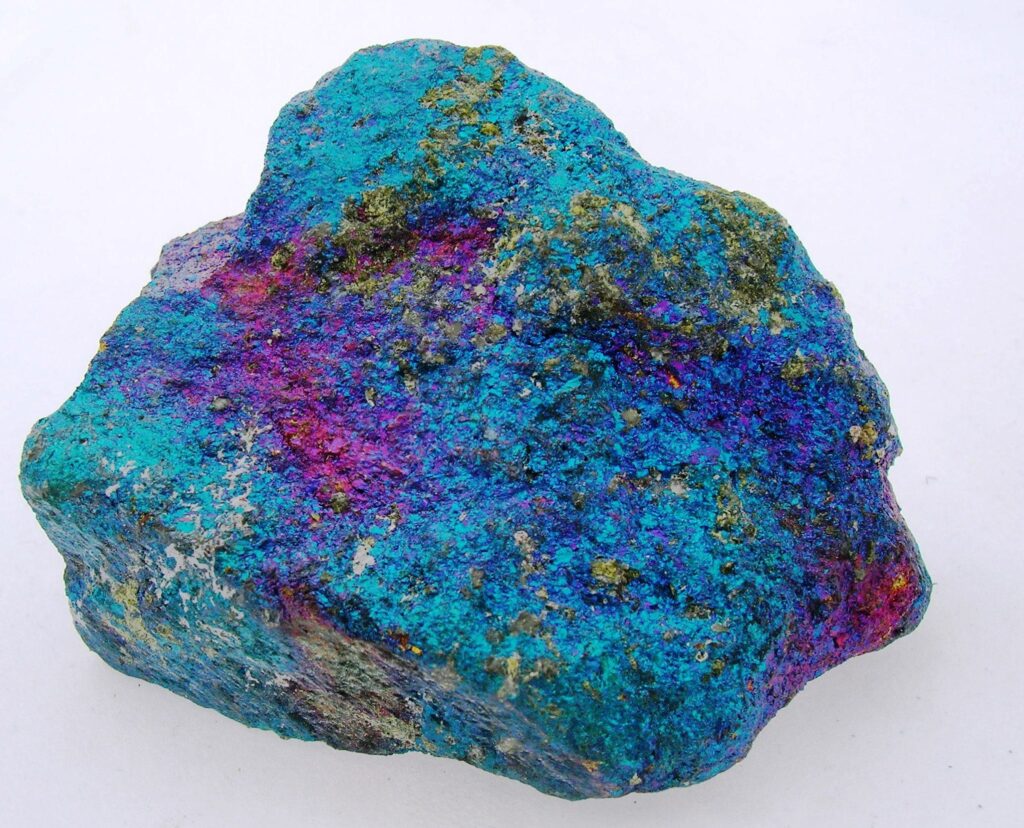Peacock ore, also known as bornite