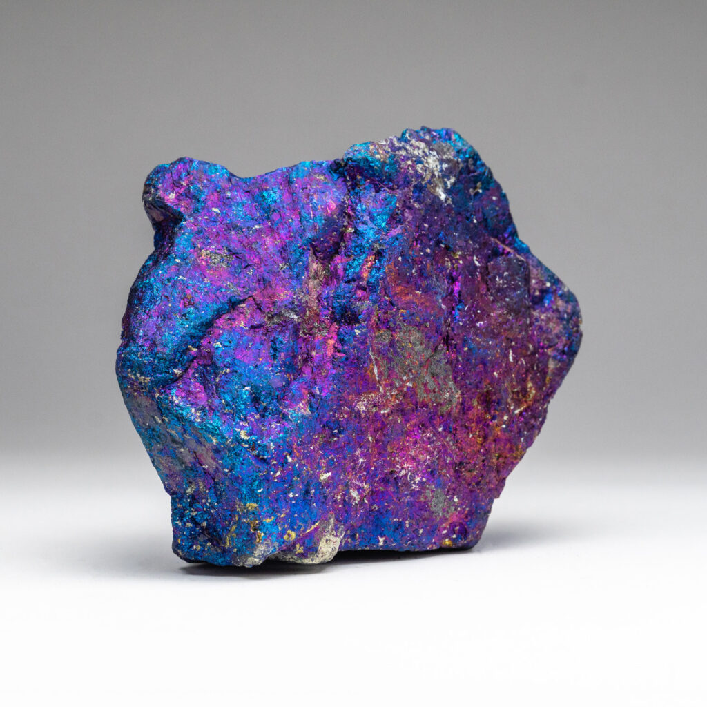 Peacock ore, also known as bornite