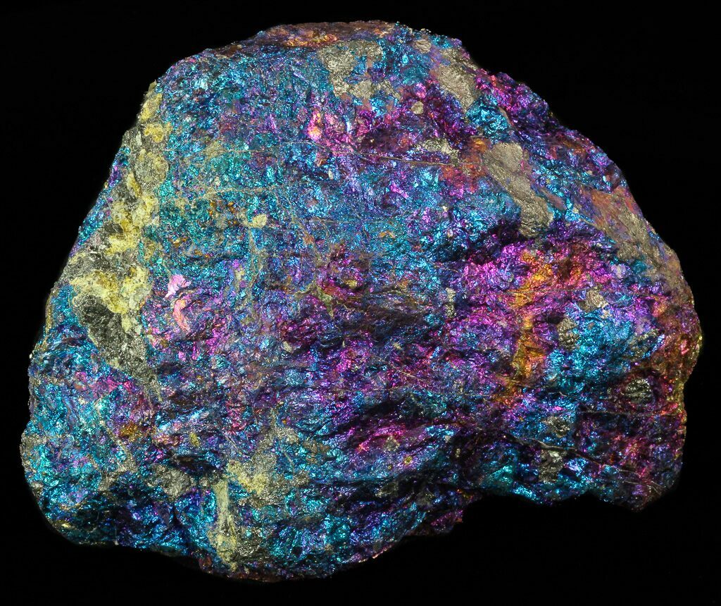 Peacock ore, also known as bornite